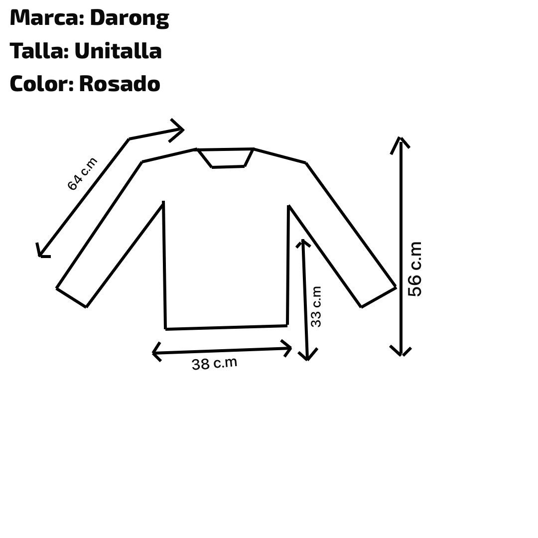 Suéter rosa de manga larga con botones - Imagen 3