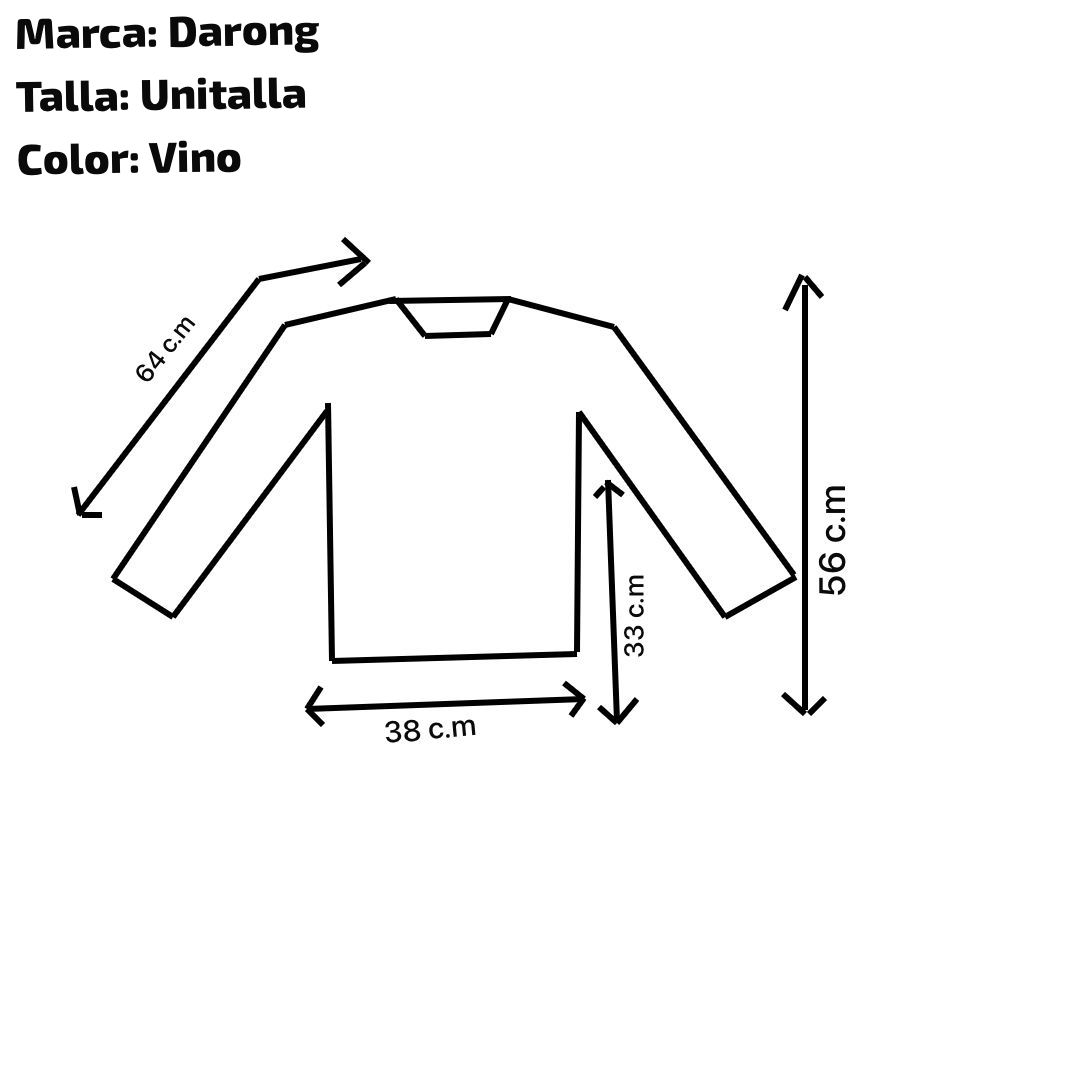Suéter vino de manga larga con botones - Imagen 3