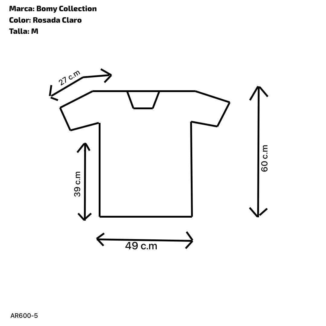 Playera color rosada claro con diseños de saguaro y nopales, manga corta para mujer - Imagen 3