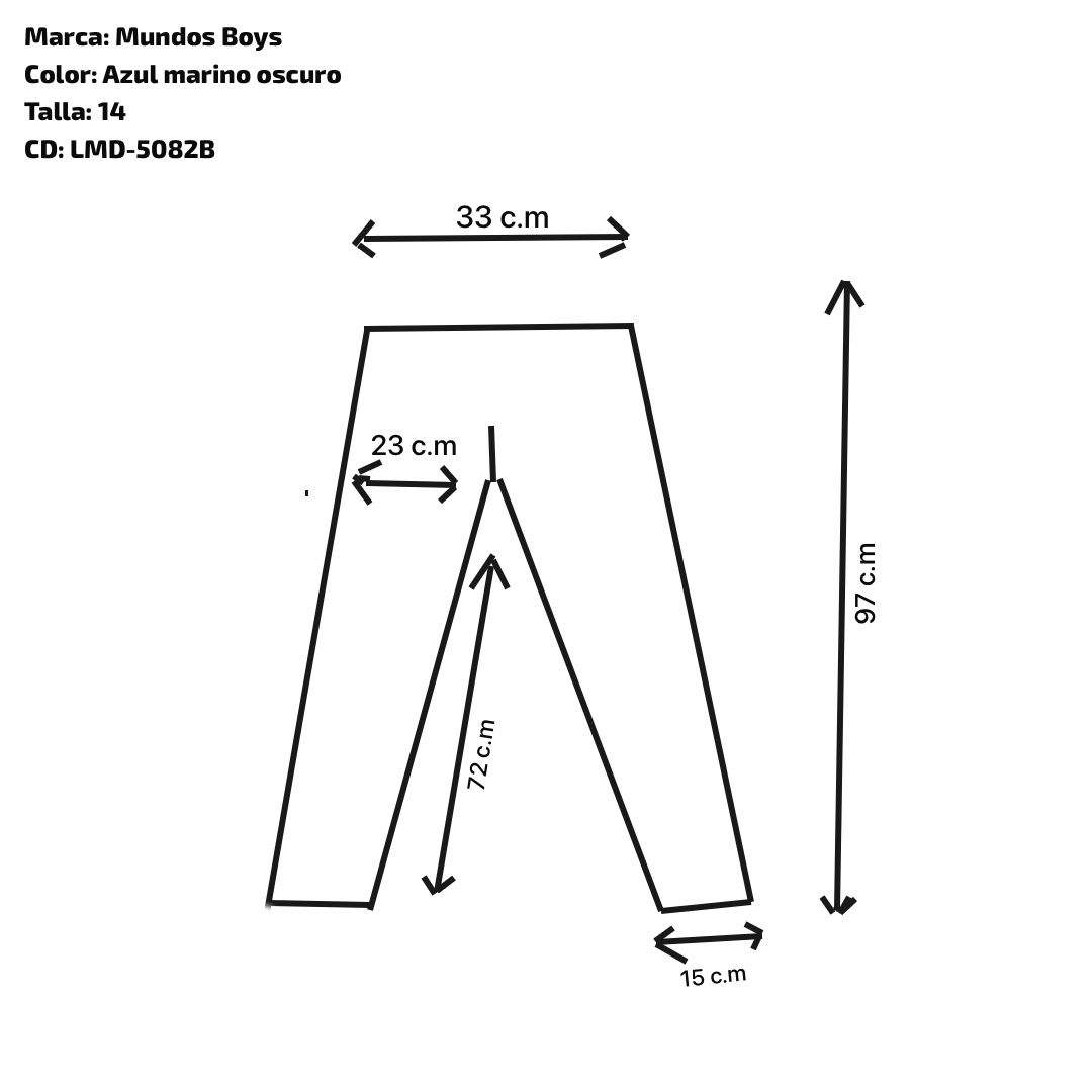 Pantalón de lona para niño, color azul marino oscuro - Imagen 4