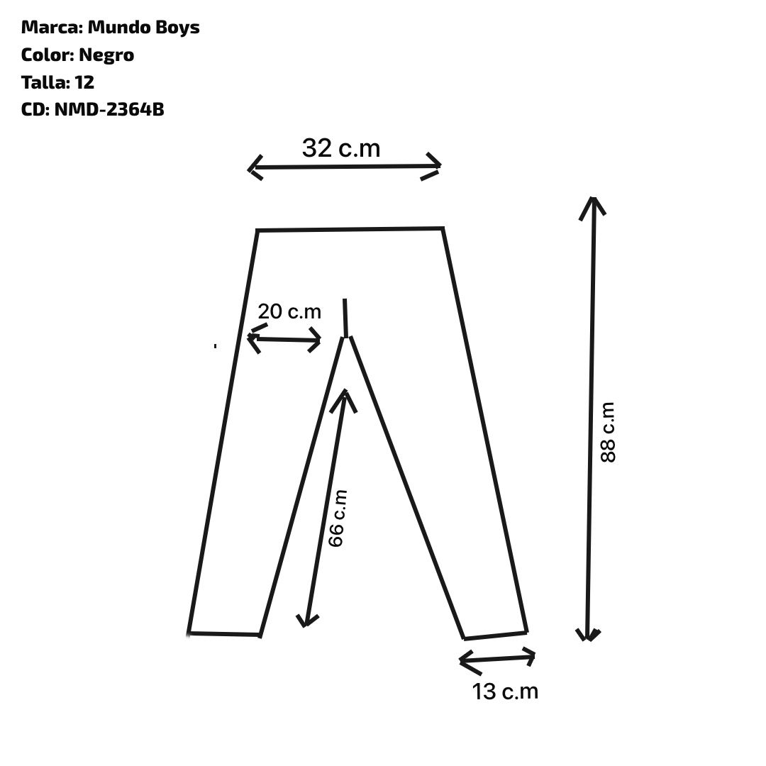 Pantalón de lona para niño, color negro - Imagen 3
