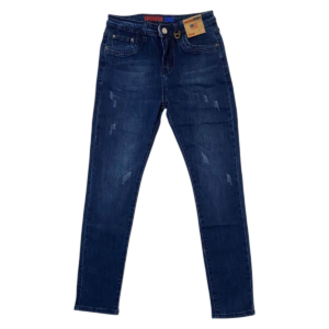 Pantalón de Lona para Niño American Jeans – color azul zafiro con un pequeño diseño Rayado