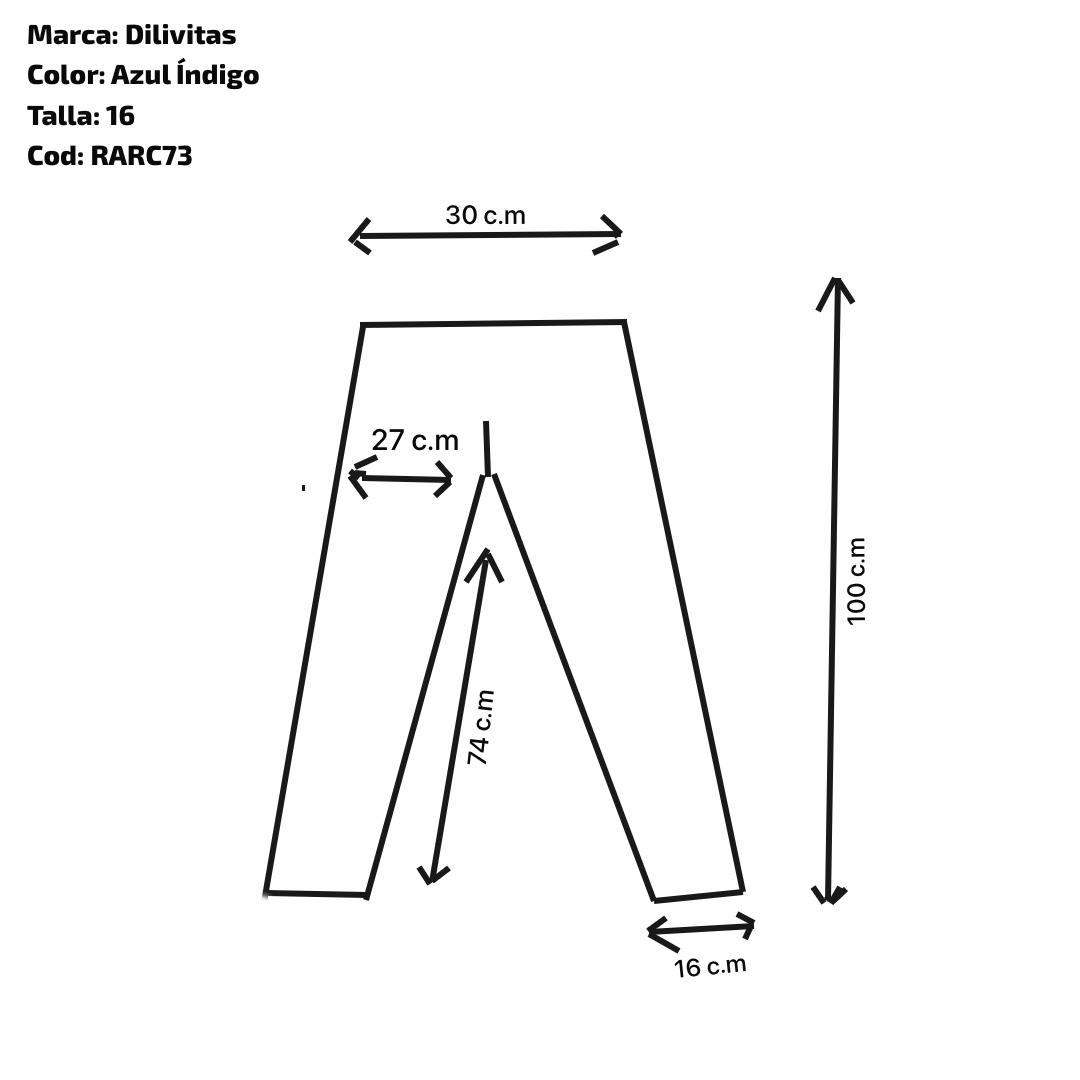 Pantalón color azul índigo para mujeres - Imagen 4