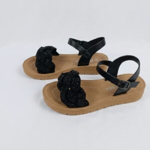 Sandalia de Plataforma con Trenza y Hebilla, Para mujer